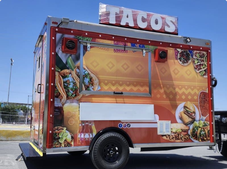 Tacos Specialty Trailer — Vibrant wrap design optimized for street vending